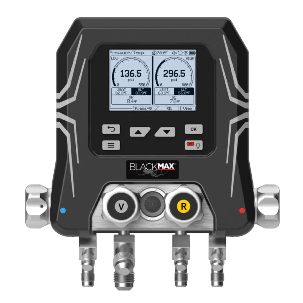 CPS BMD200A Blackmax 4-Valve Wireless Digital Manifold Kit with Wired Temp Clamps