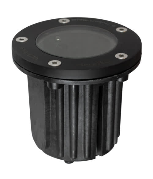 Brilliance LED BD-WL-MR16-FLAT-BK-NL Biscayne Flat Top Well Light, Black Brass, MR16, 2700K