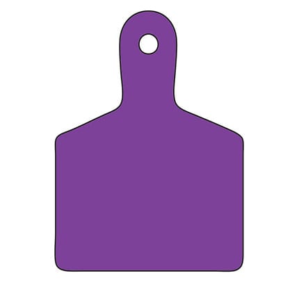 Christy's 511119 Maxi ID Tag 3" x 4" Purple Thermoplastic Polyurethane Custom 1-Sided