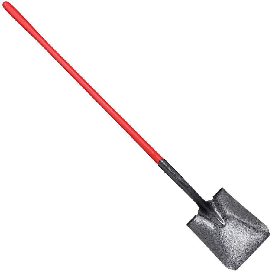 Corona SS 61020 Tempered Steel Blade 14 ga 48" Fiberglass with Poly Jacket Handle Closed-Back Square Point Shovel