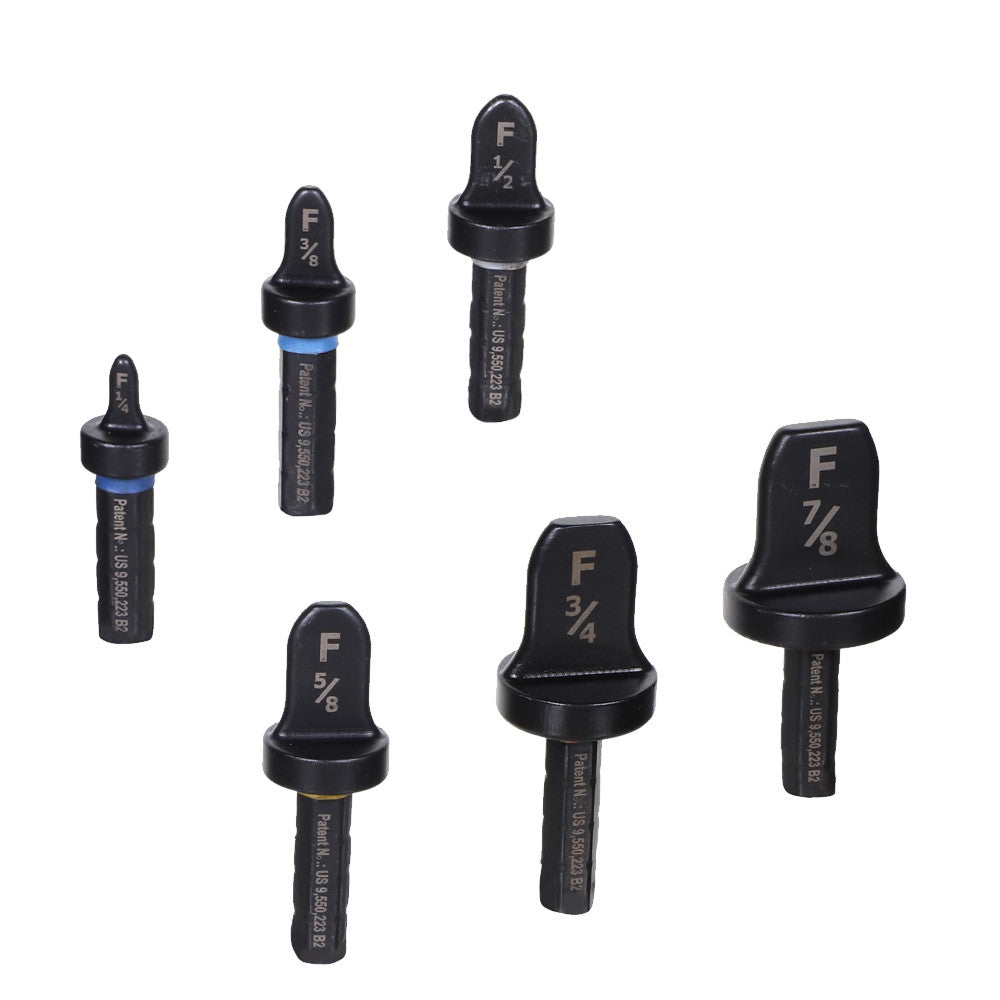 DiversiTech F6000 Spin 6-Piece Flaring Tool Set 1/4", 3/8", 1/2", 5/8", 3/4", and 7/8" Hex Bits