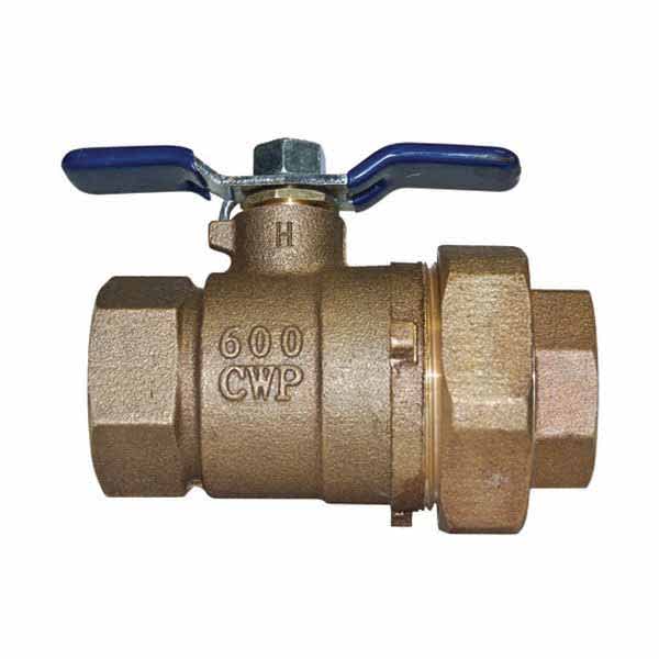 Febco 781291LL 1-1/2" Threaded Lead-Free Cast Copper Silicon Alloy, Ball Valve Union End Non Tapped