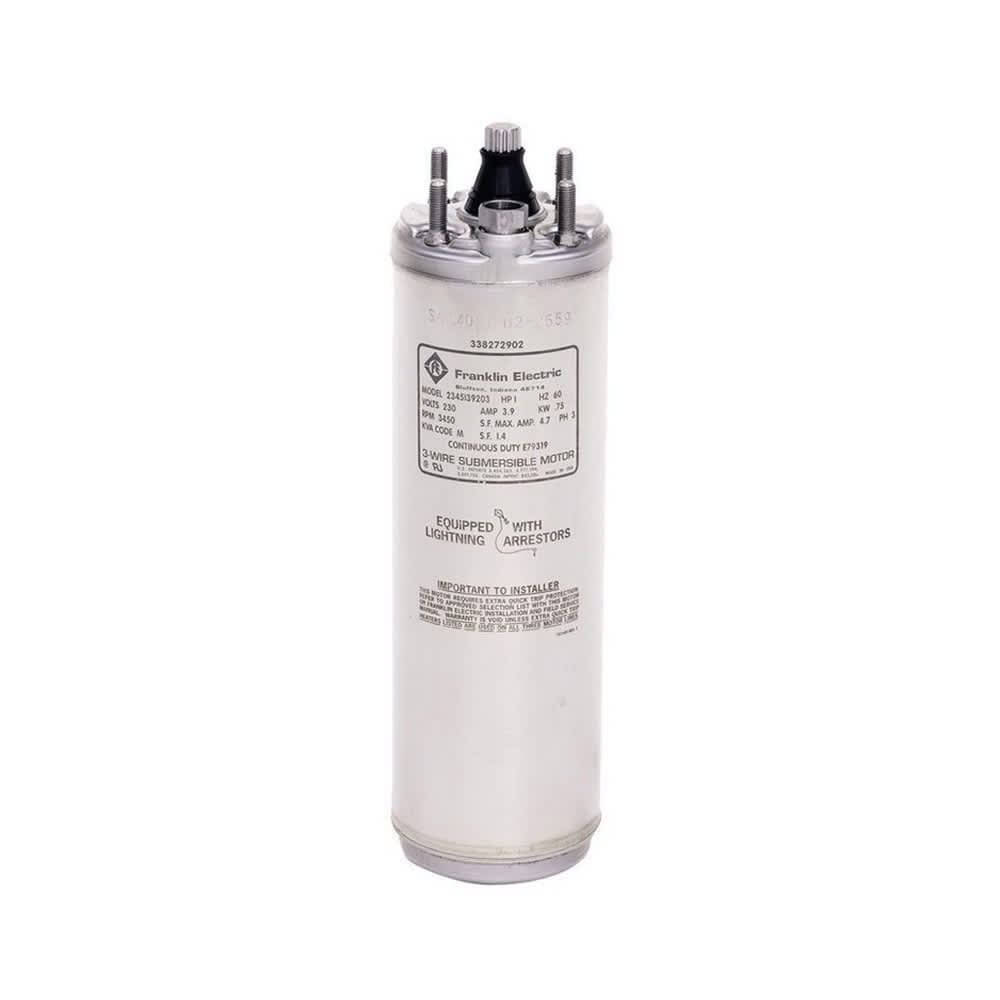 Franklin Electric 2345149203S 4" 1.5 hp 230 V 3-Phase 3-Wire Super Stainless Submersible Pump Motor