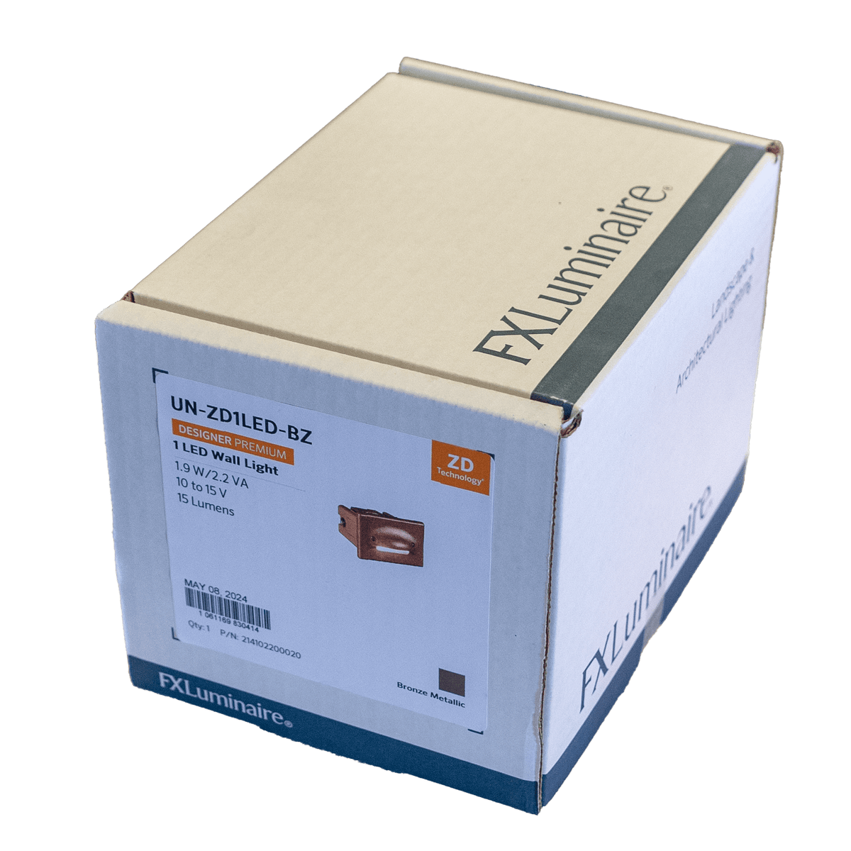 FX Luminaire UNZD1LEDBZ Wall 1 LED Zd Bronze Mtl