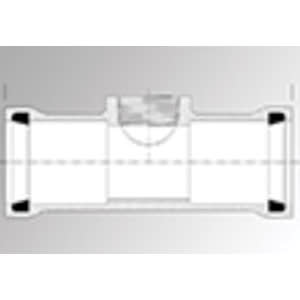 Harco 151-608 Service Tee, 6 x 6 x 2" Gasketed x Gasketed x FNPT PVC SDR-21 1-Piece Reducing