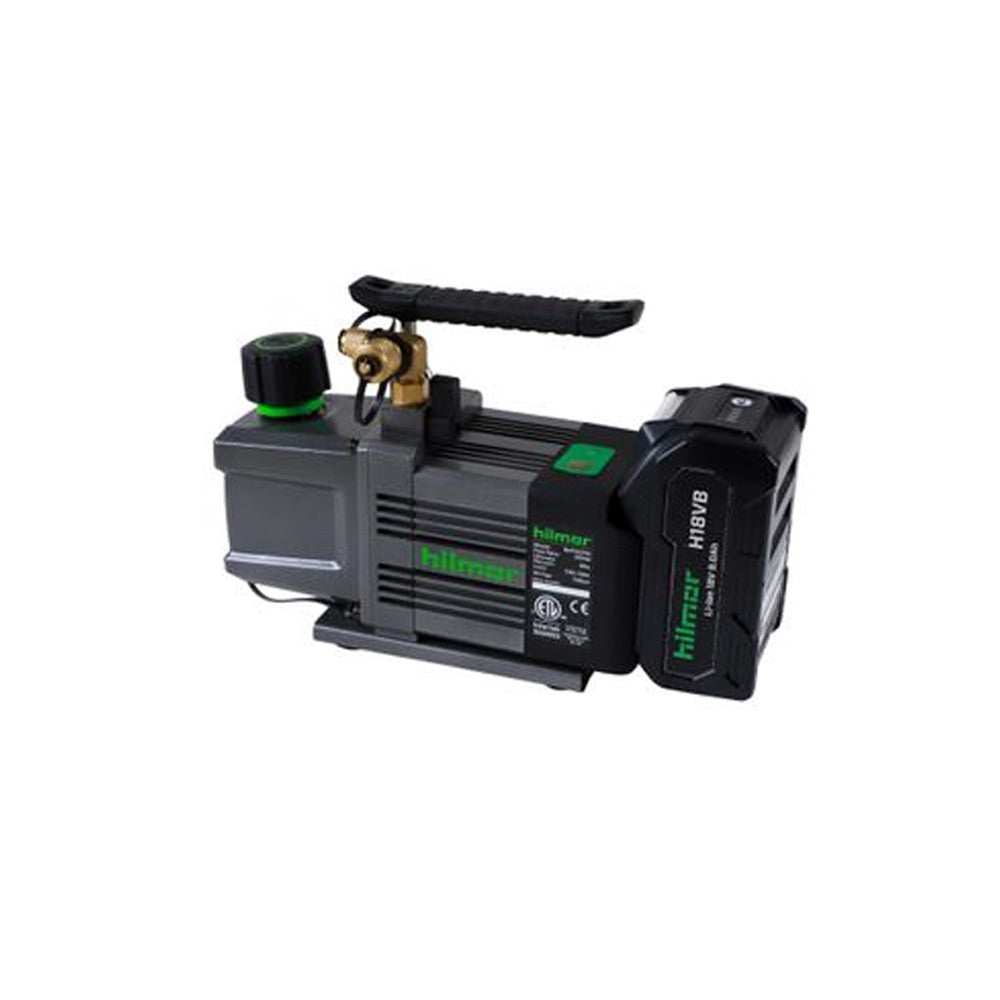 Hilmor BVP2CFM Battery Powered Vacuum Pump 2CFM, A2L Compatible, 9Ah Battery & Charger
