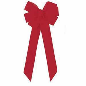 Holiday Trim 7347 Bow, 36" Velvet 7-Loop