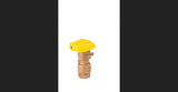 Hunter HQ33DRC 3/4" FPT Red Brass, 2-Piec Quick Coupling Valve Yellow Lid