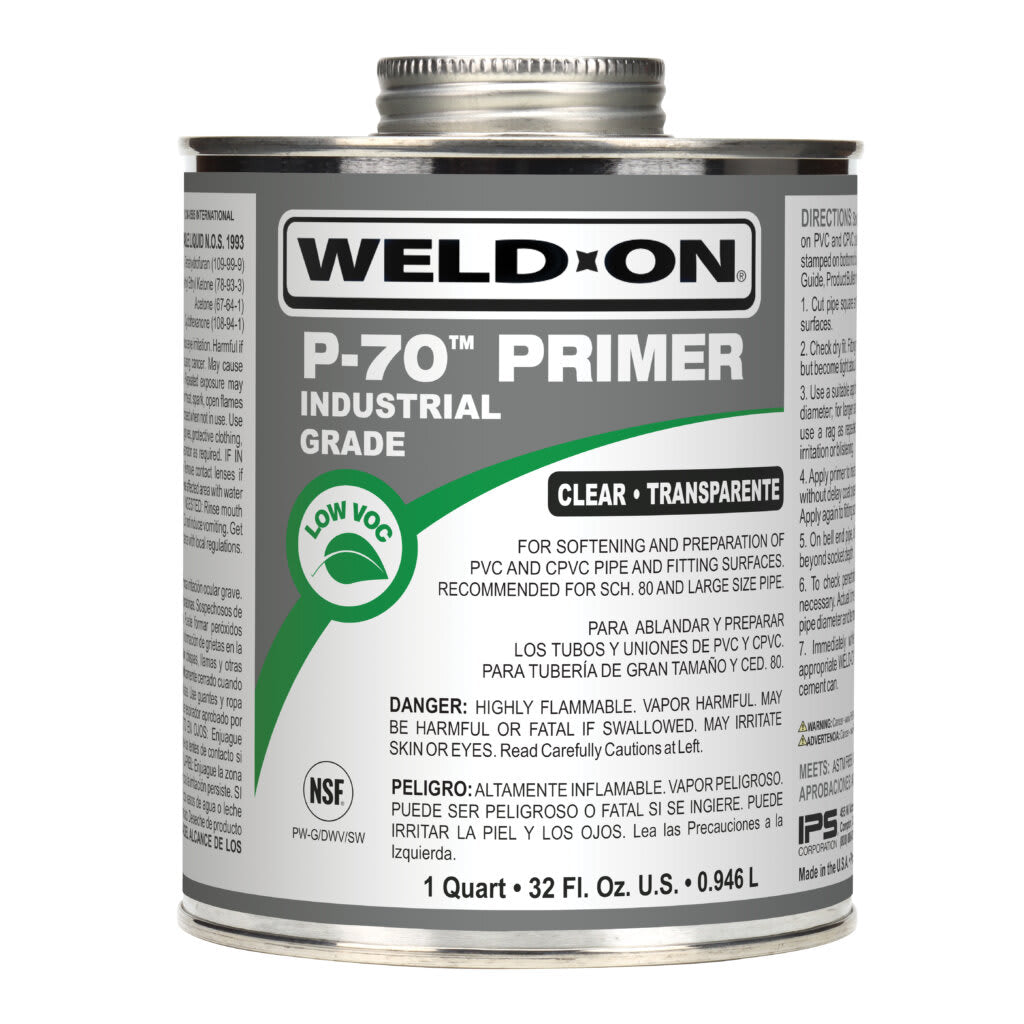 IPS 10224 Weld-On P-70 PVC Primer, Clear, 1 pt