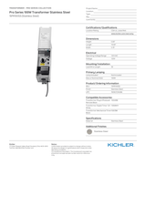 Kichler 15PR100SS Transformer, 120 VAC Primary 12/13/14/15 V Secondary Pro Series - view 2