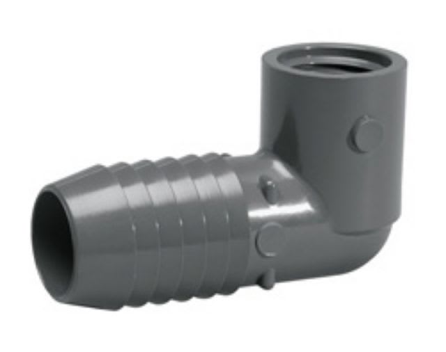 Lasco 1407-167 Reducing Elbow, 1-1/4 x 3/4" Insert x FPT Gray PVC 90 Degree Combination