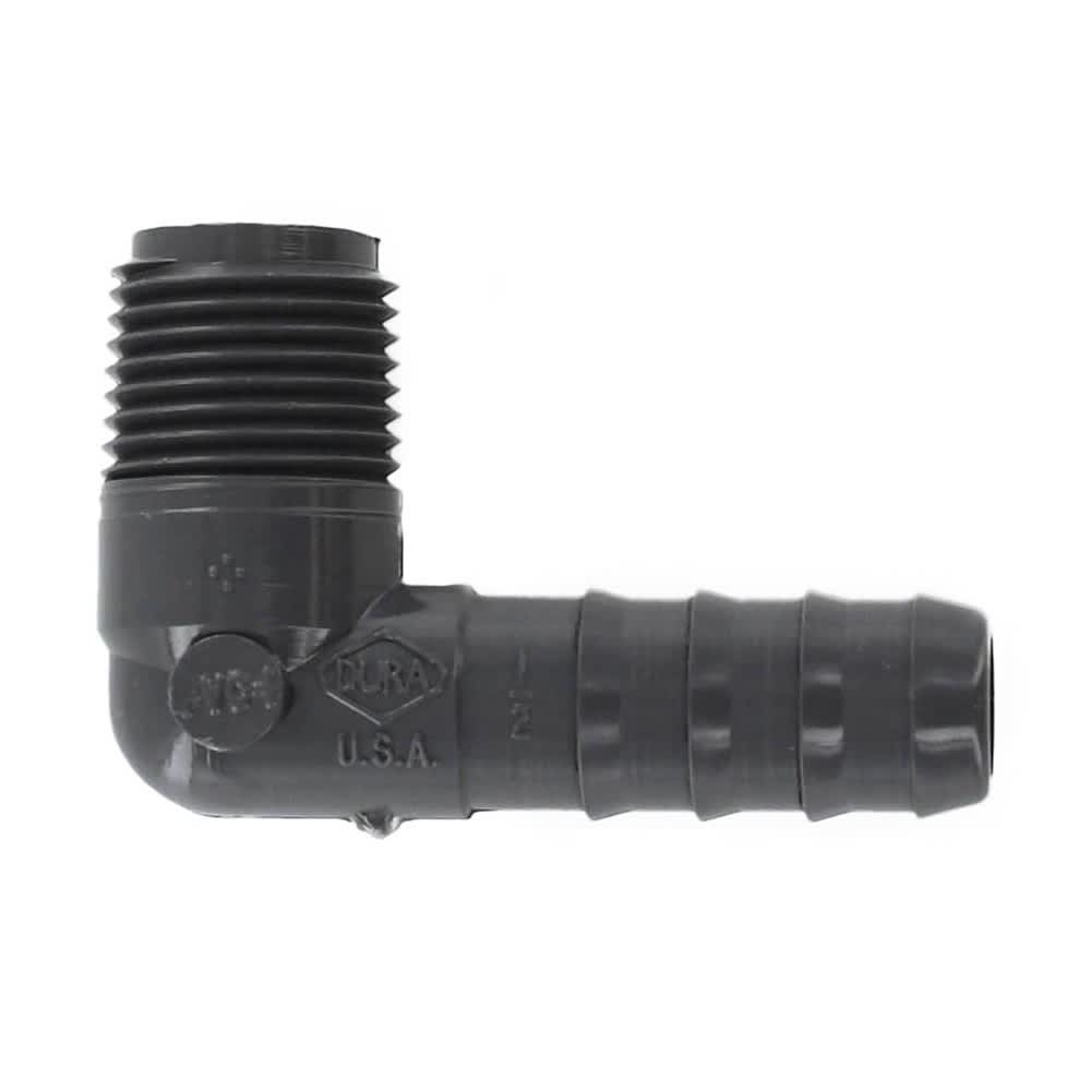 Lasco 1413-005 Combination Elbow, 1/2" Insert x MPT Gray PVC 90 Degree
