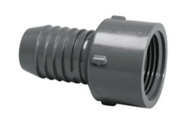 Lasco 1435-007 Adapter, 3/4" Insert x FPT Gray PVC