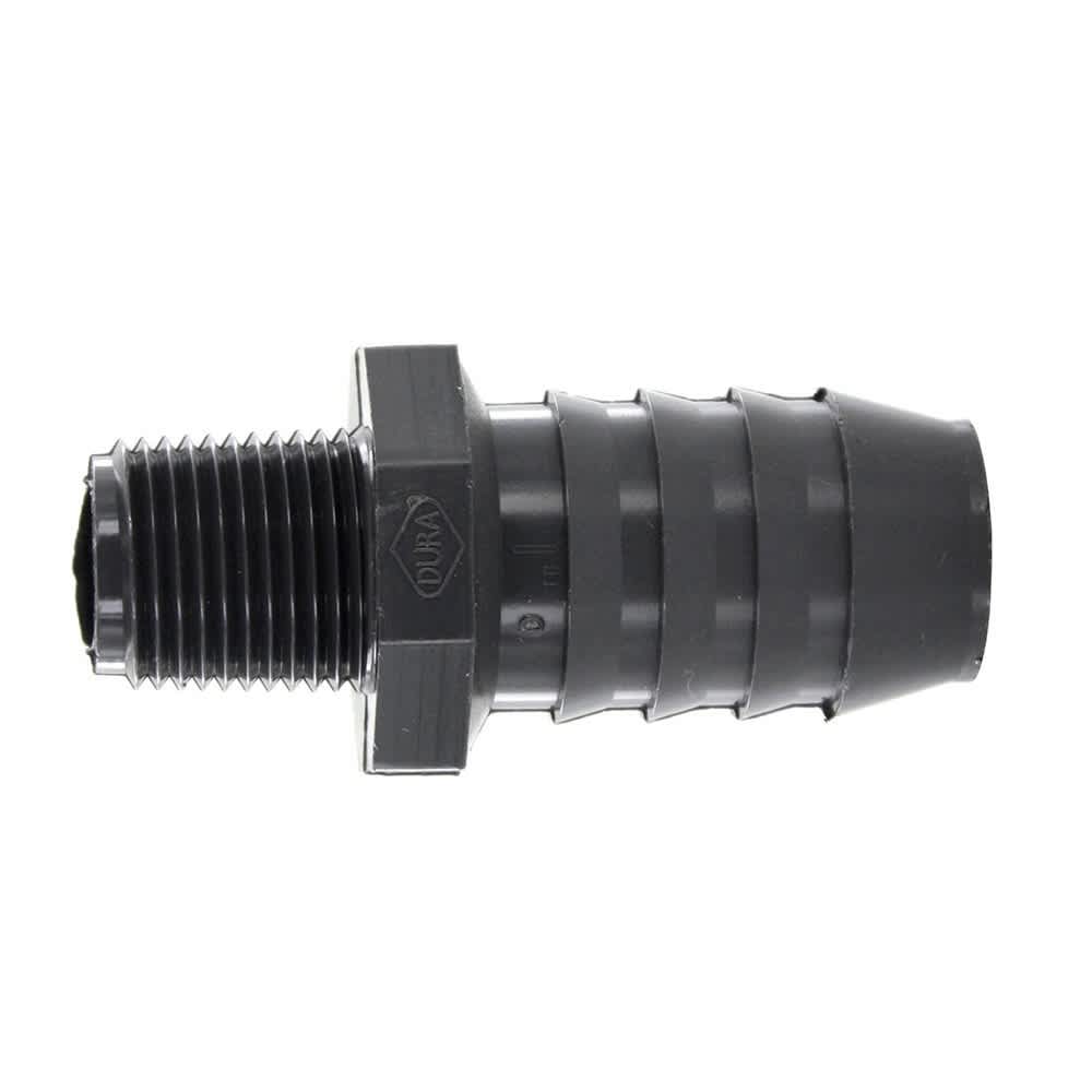 Lasco 1436-075 Adapter, 1/2 x 1" Reducing MPT x Insert Gray PVC