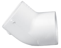 Lasco 417-030 Elbow, 3" Slip White PVC Schedule 40 45 Degree