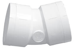 Lasco 465-030 Elbow, 3" Socket White PVC Schedule 40 22-1/2 Degree Standard