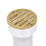 NDS 909B 3" Round Drain Grate, Satin Brass with PVC Collar - view 3