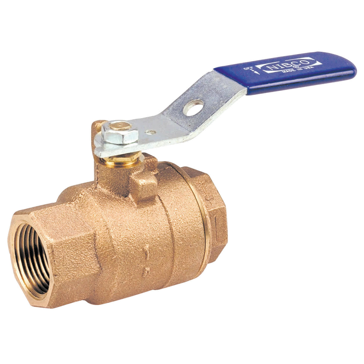 Nibco NL95H0D T-580-70-66 2" FNPT Bronze 600 psi Lever PTFE Ball Valve