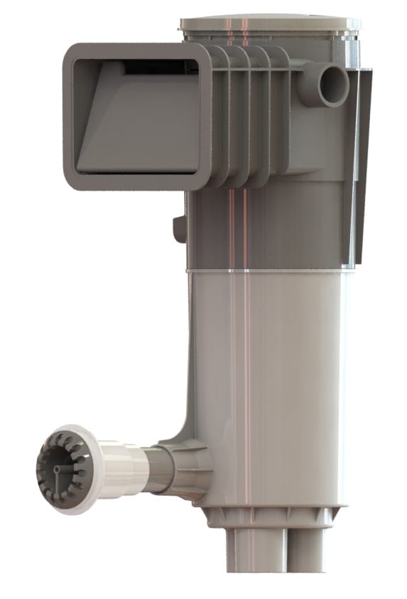 Paramount 004702100208 ParaskimV Venturi Skimmer with Deck Ring & Lid, Gray Throat, Light Gray