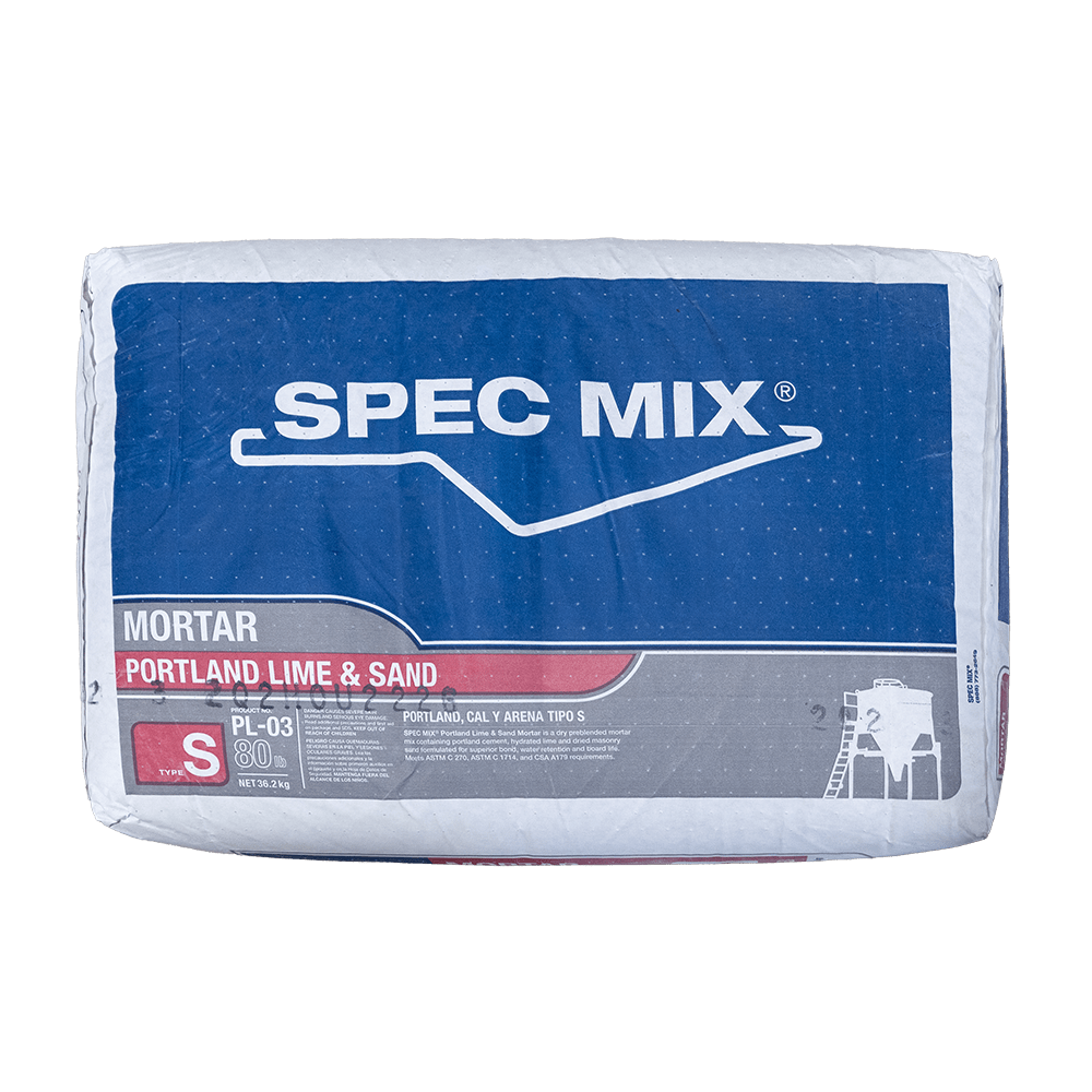 Quikrete 19007 Type S Mortar and Sand Mortar, Spec Mix, 80 lb