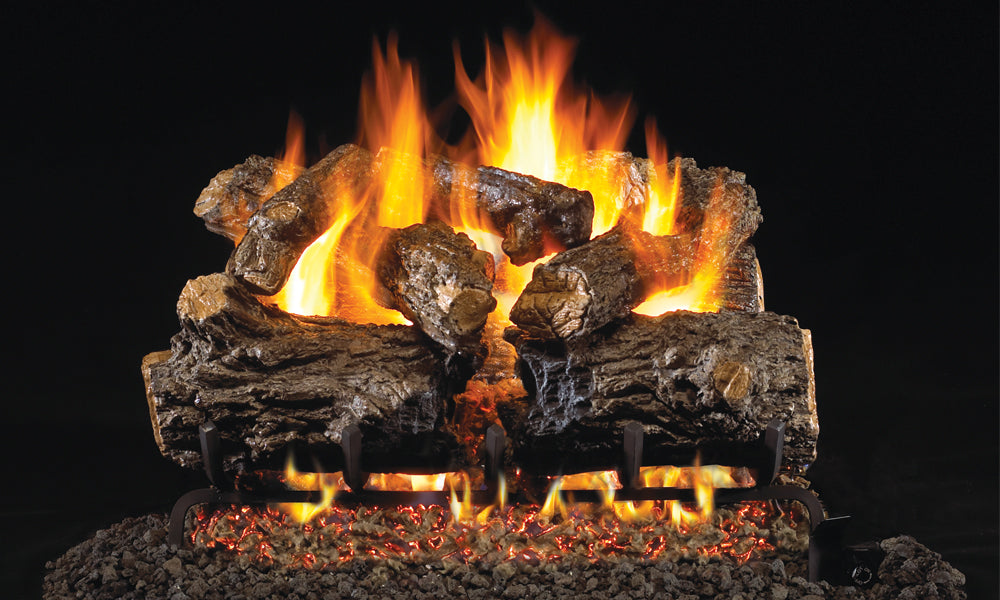 Real Fyre Burnt Rustic Oak ANSI Vented Gas Log Set