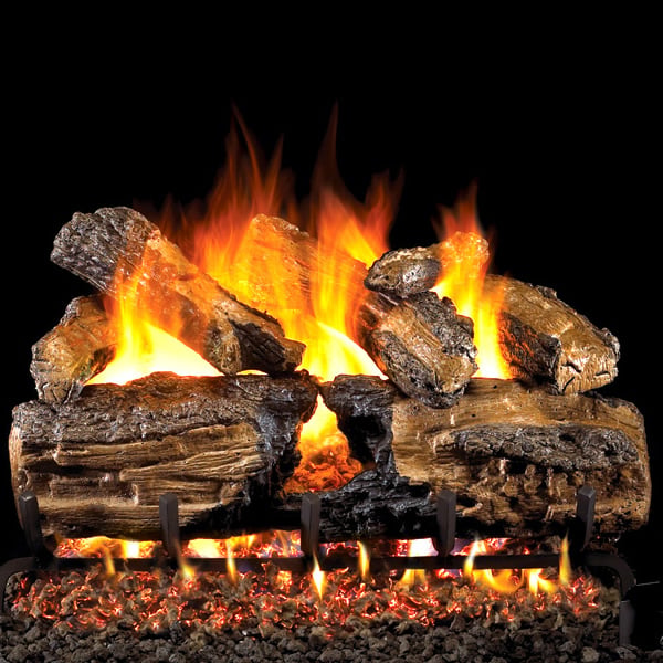 Real Fyre Burnt Split Oak Vented Gas Log Set