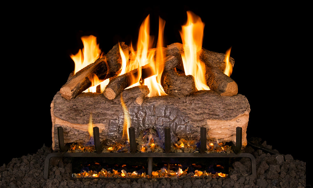 Real Fyre Mountain Crest Oak Vented Gas Log Set