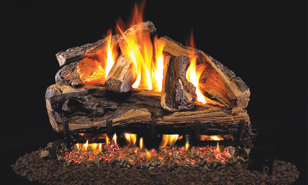 Real Fyre Rugged Split Oak ANSI Vented Gas Log Set
