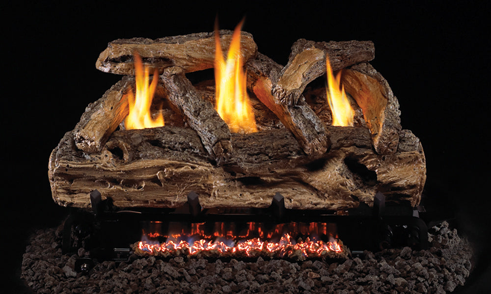 Real Fyre Split Oak See-Through Vent-Free Gas Log Set
