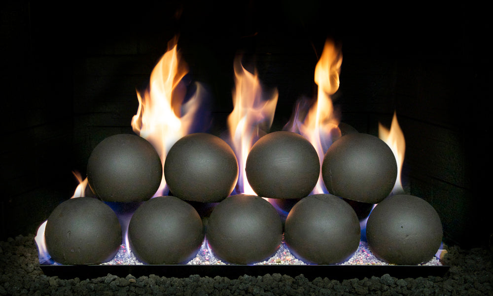 Real Fyre Vented Fireplace Ball Set - 4" – Propane