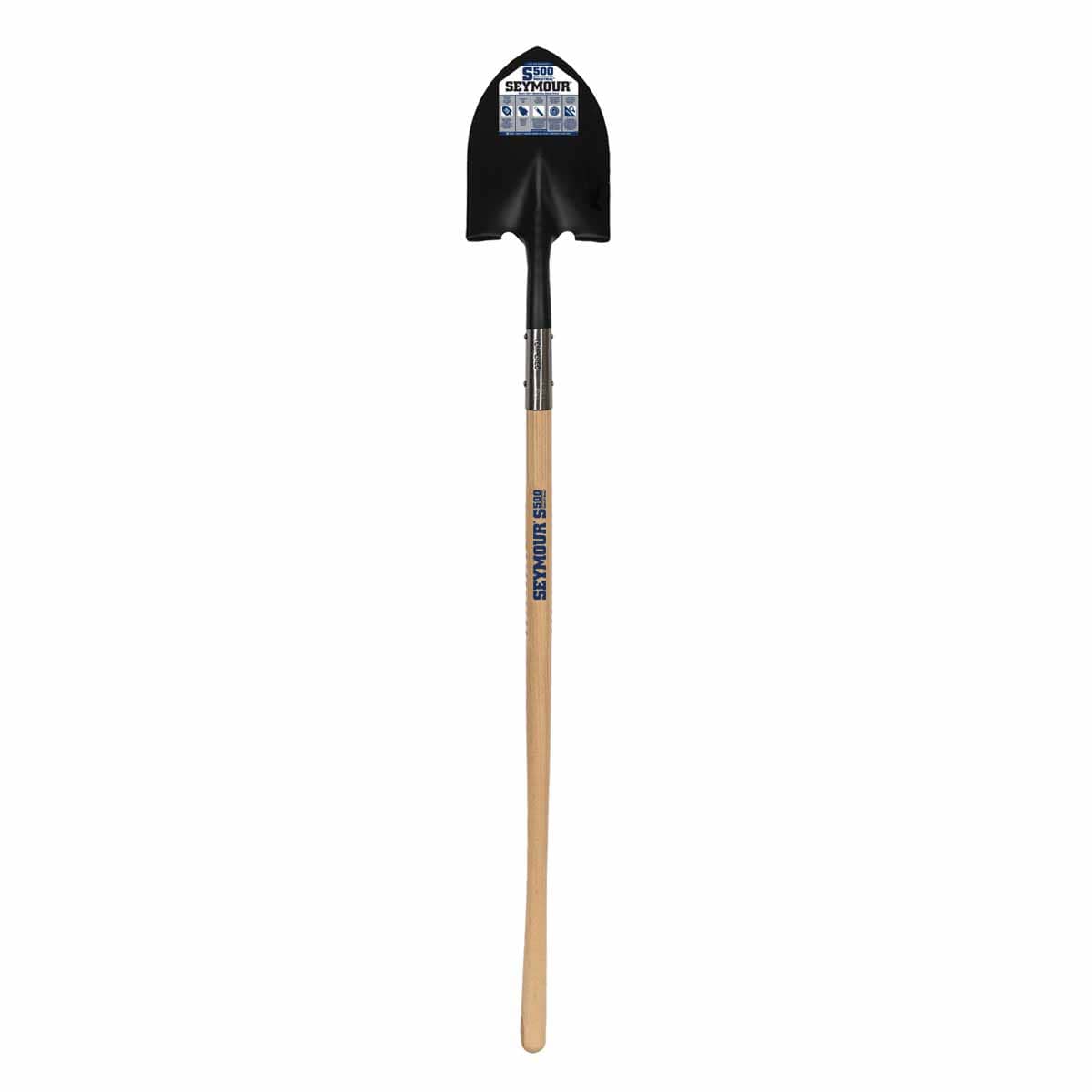 Seymour Midwest 49330 Steel Front Turn Step Round Point Shovel 48" Wood 9.5"
