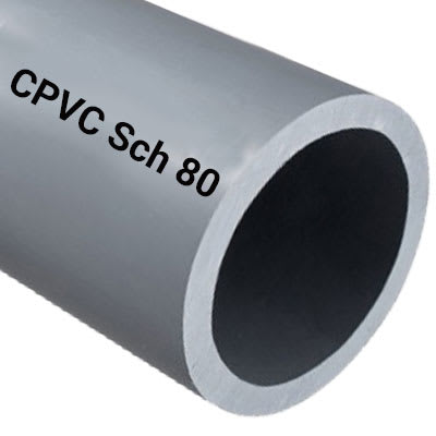 Spears PD-800-005C 1/2" x 20' Schedule 80 Plain End Light Gray CPVC Pipe