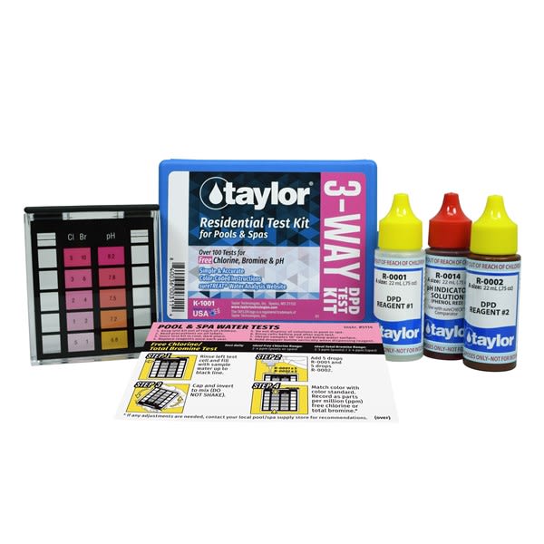 Taylor K-1001 3Way Test Kit for Free Chlorine Bromine Ph (DPD)