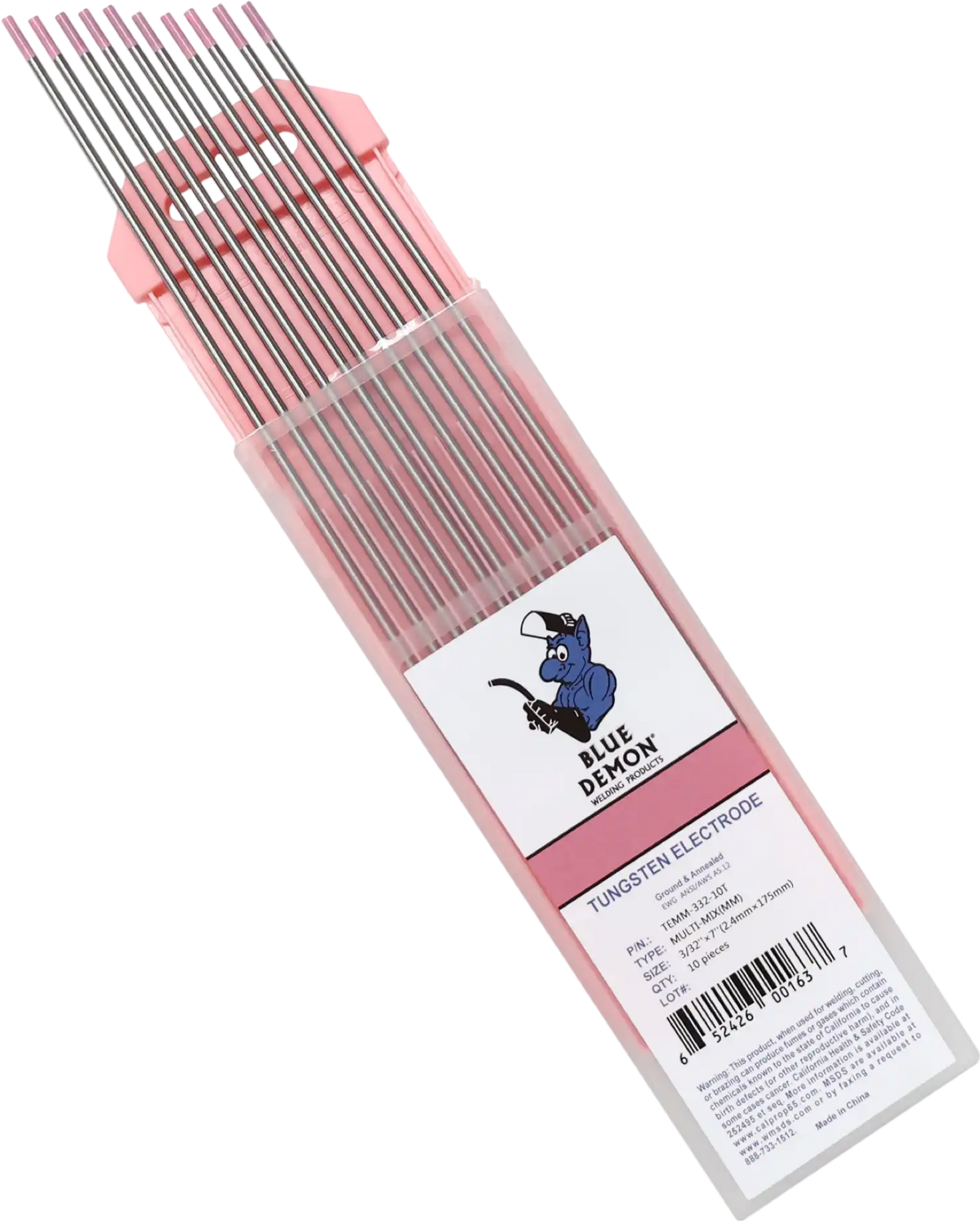Blue Demon TEMM-332-10T EWG Tungsten Electrode Rare Earth Multi Mix 3/32" x 7" 20-Pack New