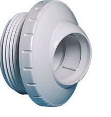 Waterway 400-1410E Threaded Eyeball Fitting Wall Inlet Gunite White 1" MPT 1-1/2"