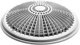 Waterway 640-1900 V 10" Tru Flo Drain Cover & Frame, White, Round, Pool & Spa, Floor/Wall, Vgba, 136 to 200 gpm