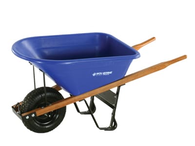 Wolverine P6WB 6 Cu-Ft Wheelbarrow Single Turf Tire with Wood Handles