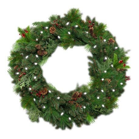 WREATH-36-U-OR Warm White 36" Oregon Fir Unlit Wreath